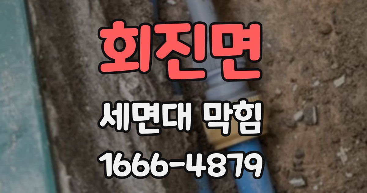 회진면 세면대 막힘