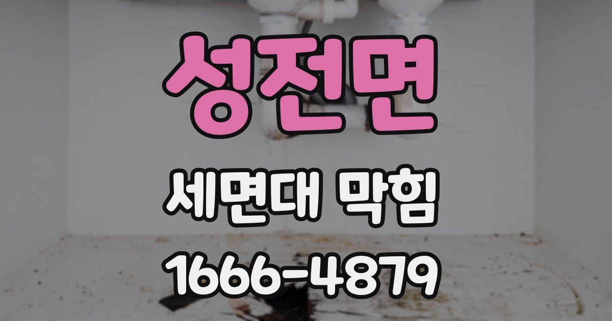 성전면 세면대 막힘