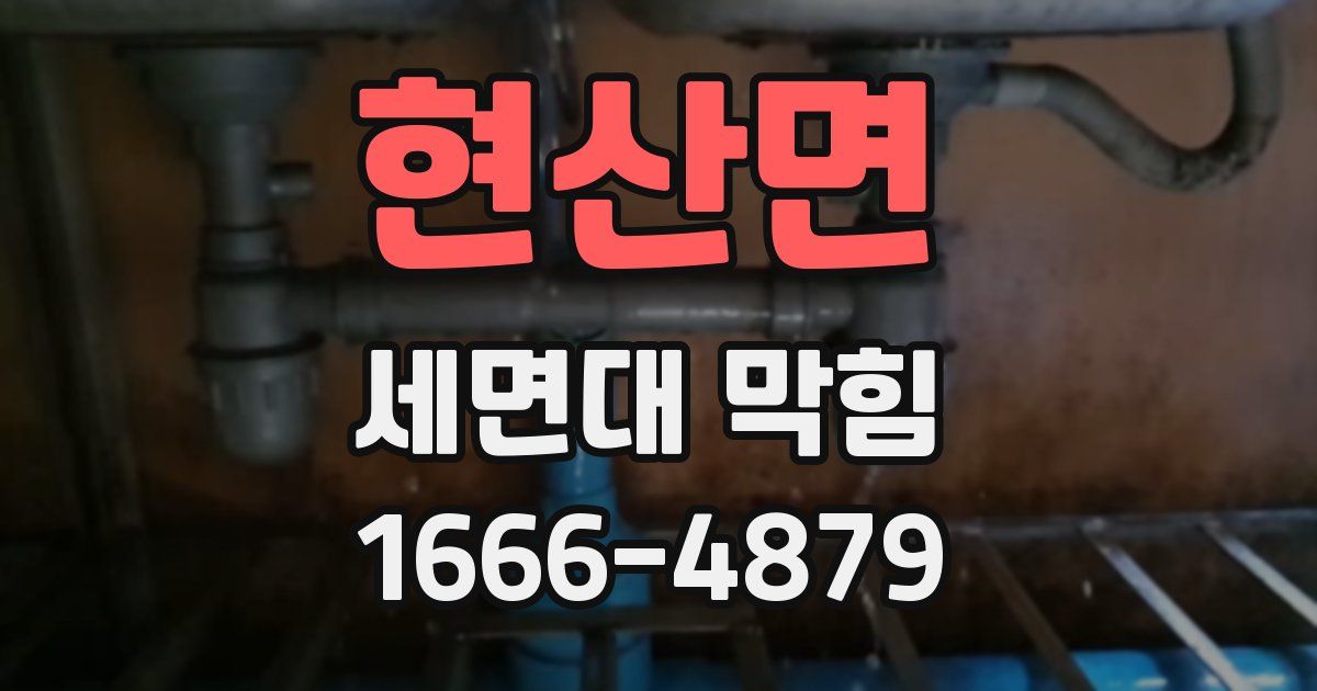 현산면 세면대 막힘