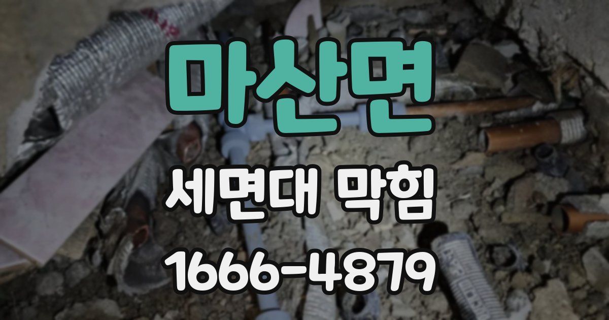 마산면 세면대 막힘