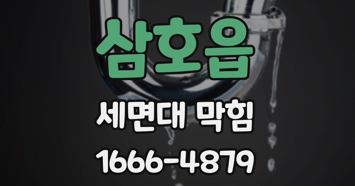 삼호읍 세면대 막힘