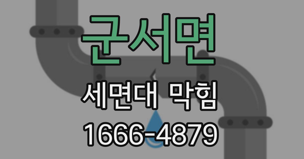 군서면 세면대 막힘