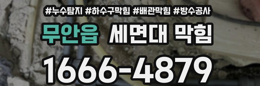 무안읍 세면대 막힘