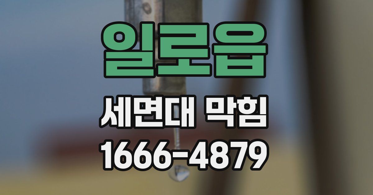 일로읍 세면대 막힘