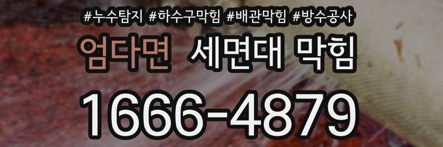 엄다면 세면대 막힘
