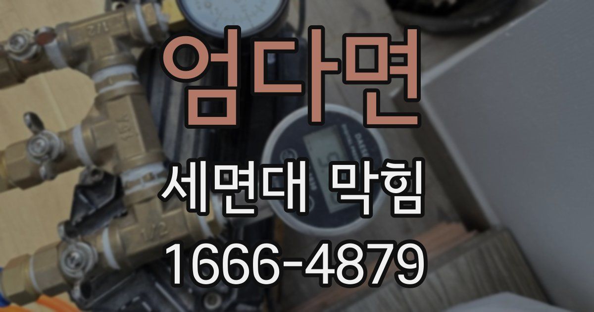 엄다면 세면대 막힘