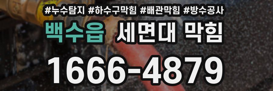 백수읍 세면대 막힘