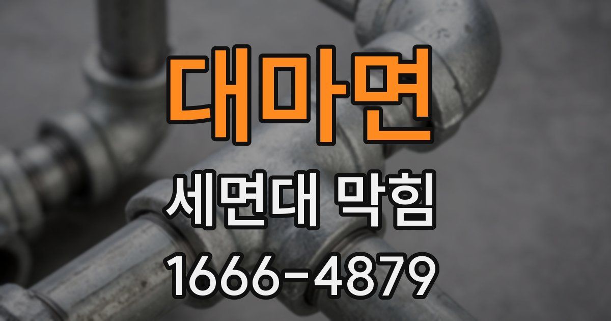 대마면 세면대 막힘