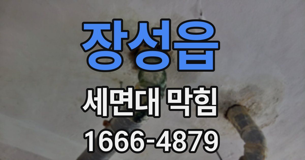 장성읍 세면대 막힘