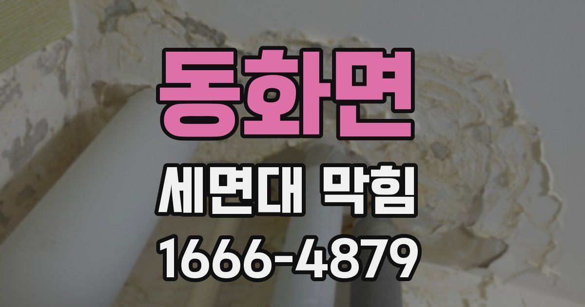 동화면 세면대 막힘