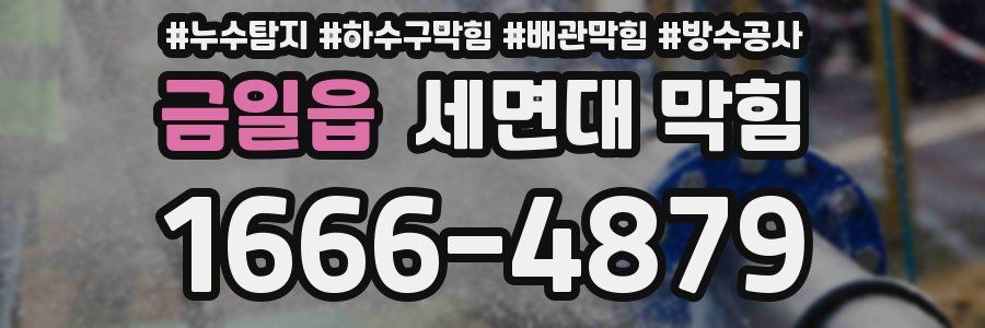 금일읍 세면대 막힘
