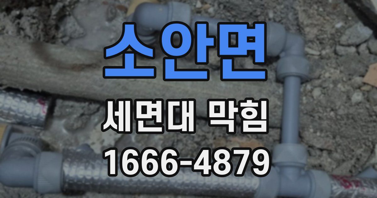 소안면 세면대 막힘