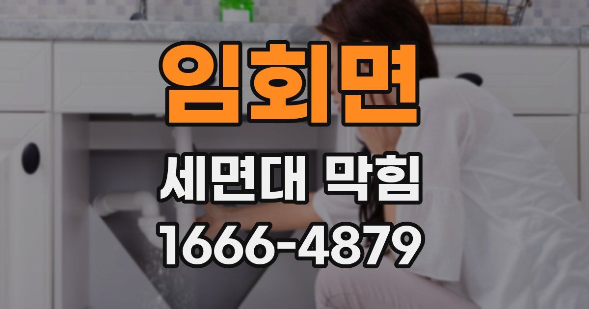 임회면 세면대 막힘