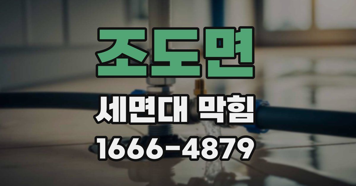 조도면 세면대 막힘
