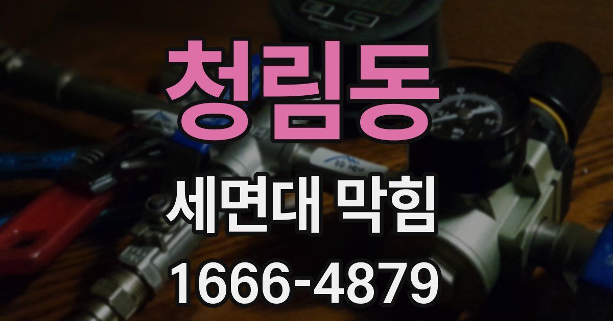 청림동 세면대 막힘