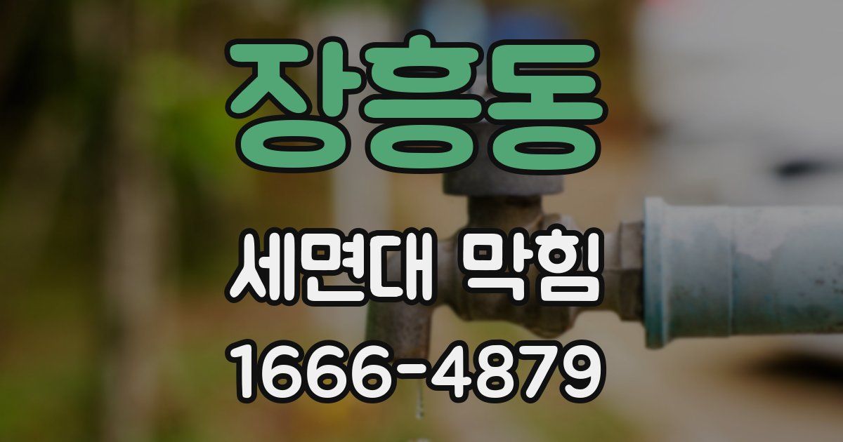 장흥동 세면대 막힘