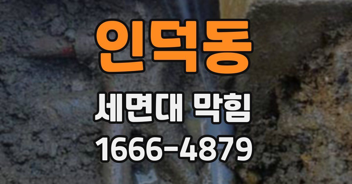 인덕동 세면대 막힘