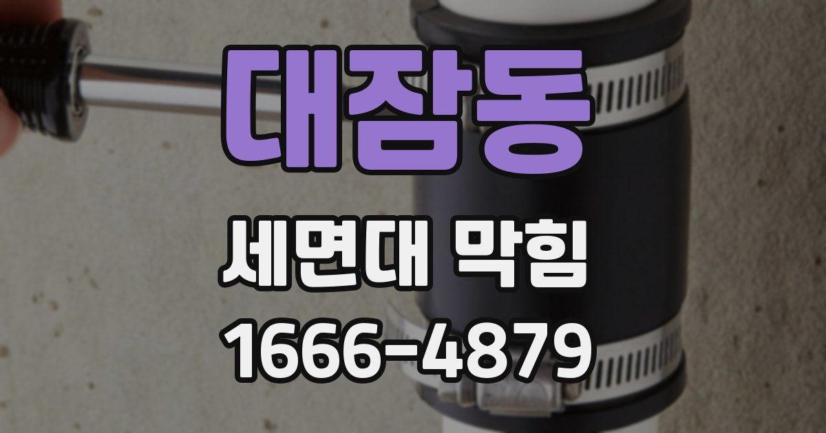 대잠동 세면대 막힘