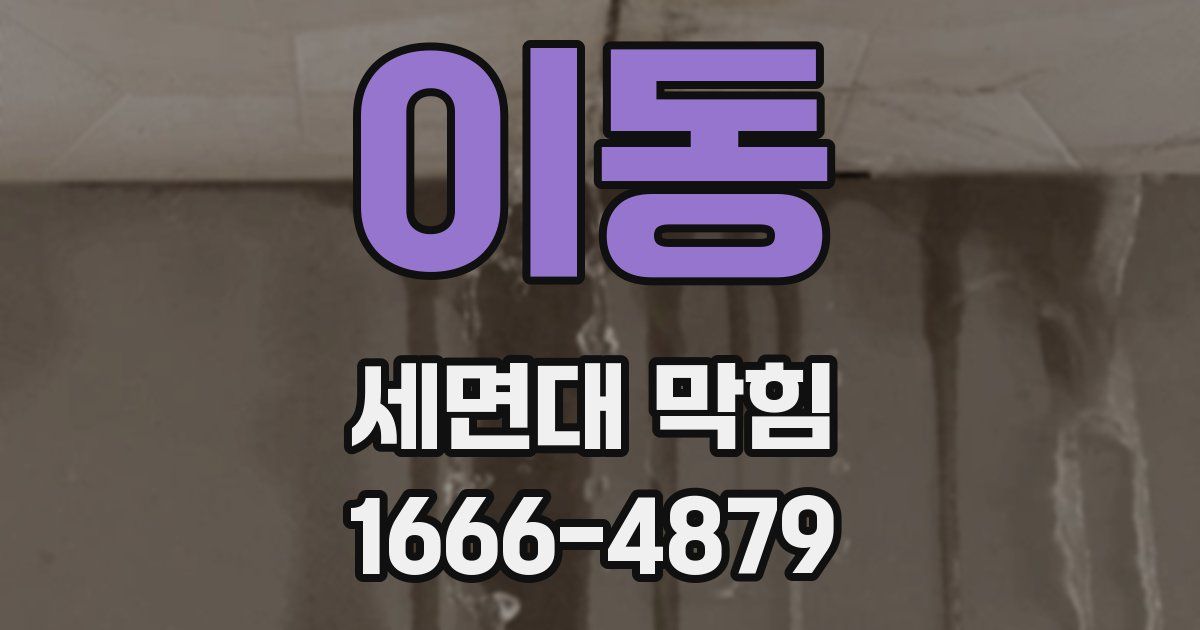 이동 세면대 막힘