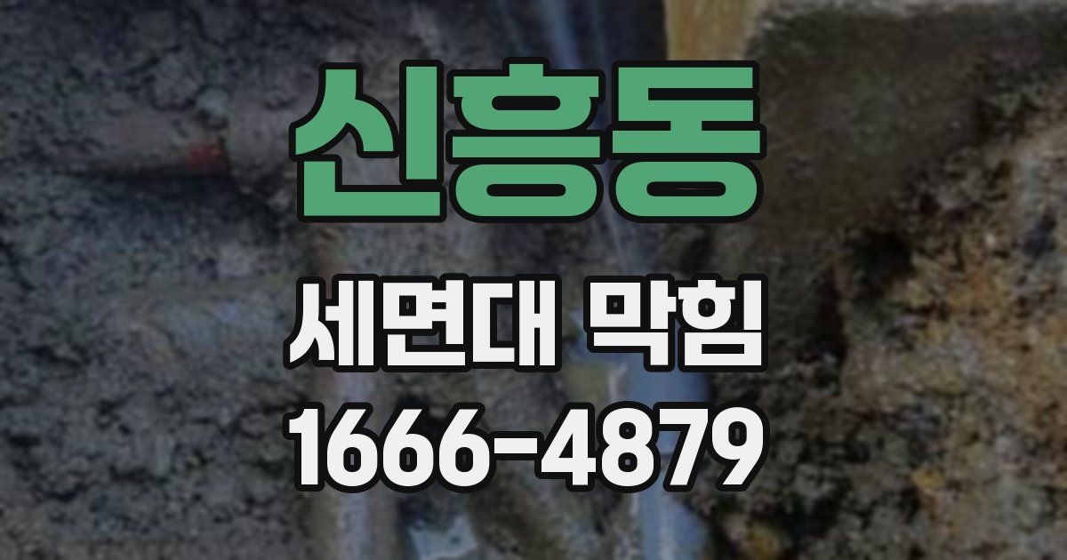 신흥동 세면대 막힘