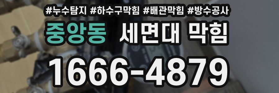 중앙동 세면대 막힘
