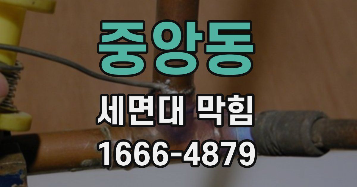 중앙동 세면대 막힘