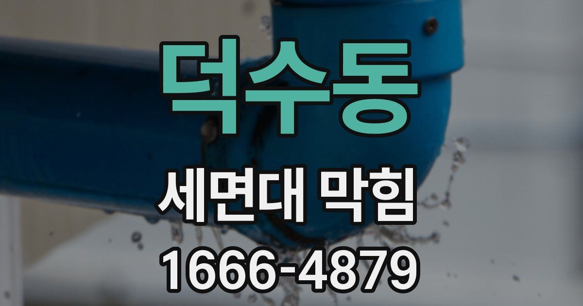 덕수동 세면대 막힘
