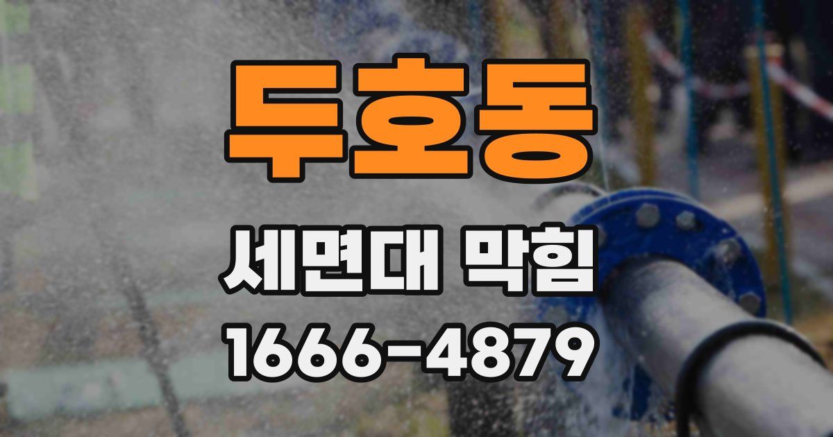 두호동 세면대 막힘