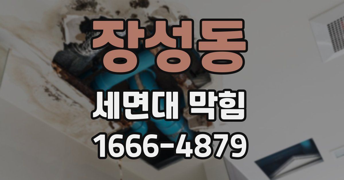 장성동 세면대 막힘