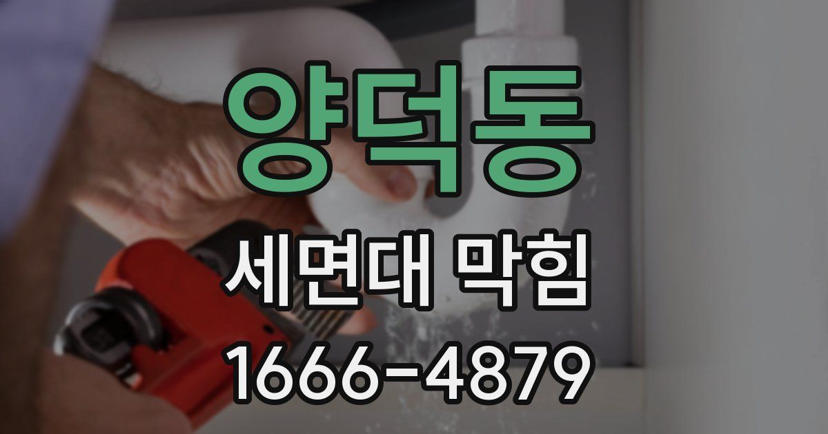 양덕동 세면대 막힘