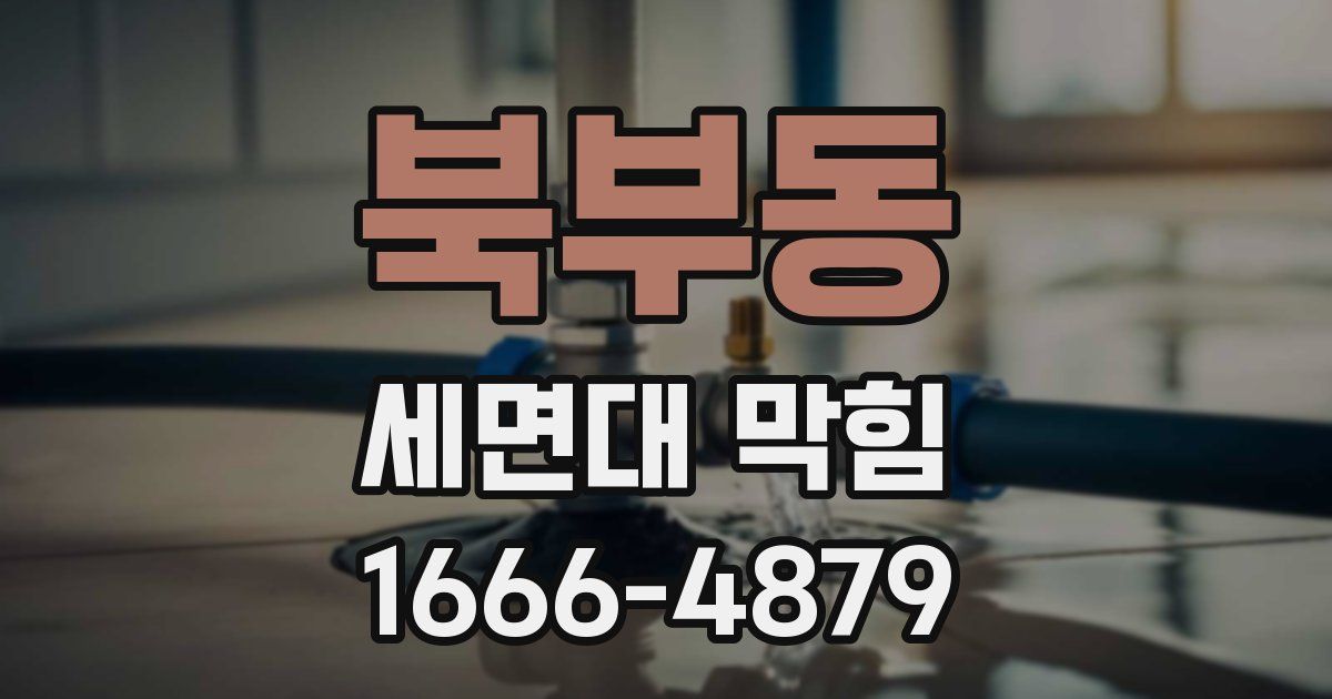 북부동 세면대 막힘
