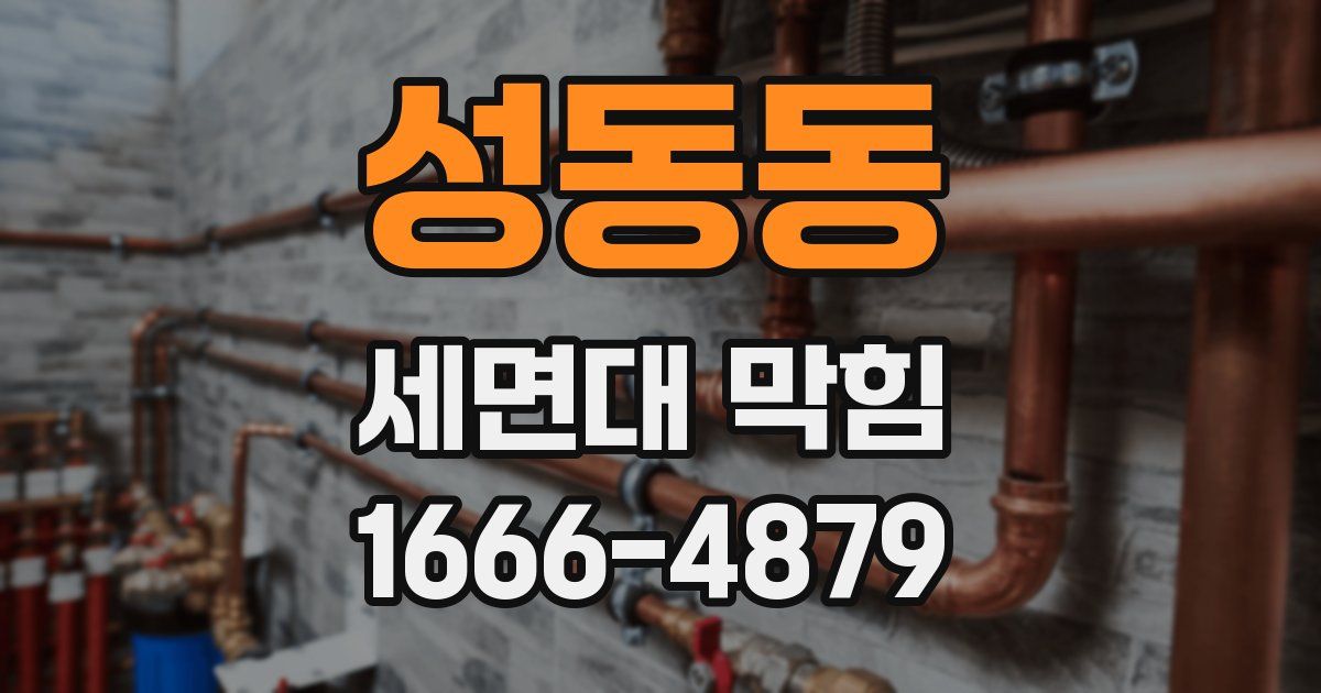 성동동 세면대 막힘