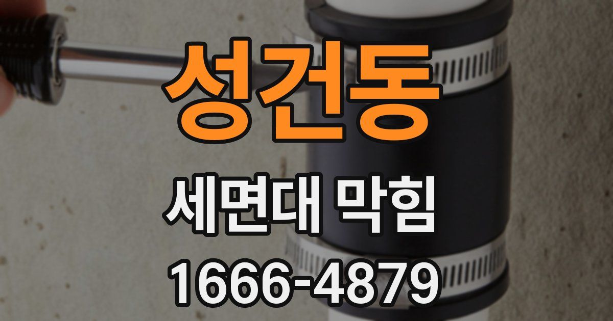 성건동 세면대 막힘
