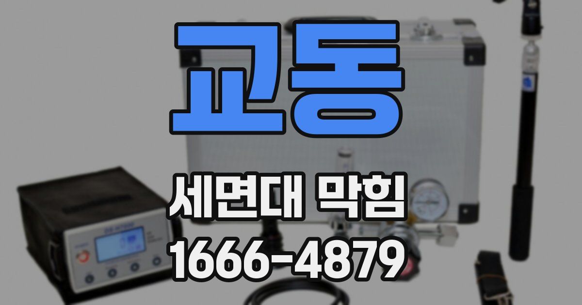 교동 세면대 막힘