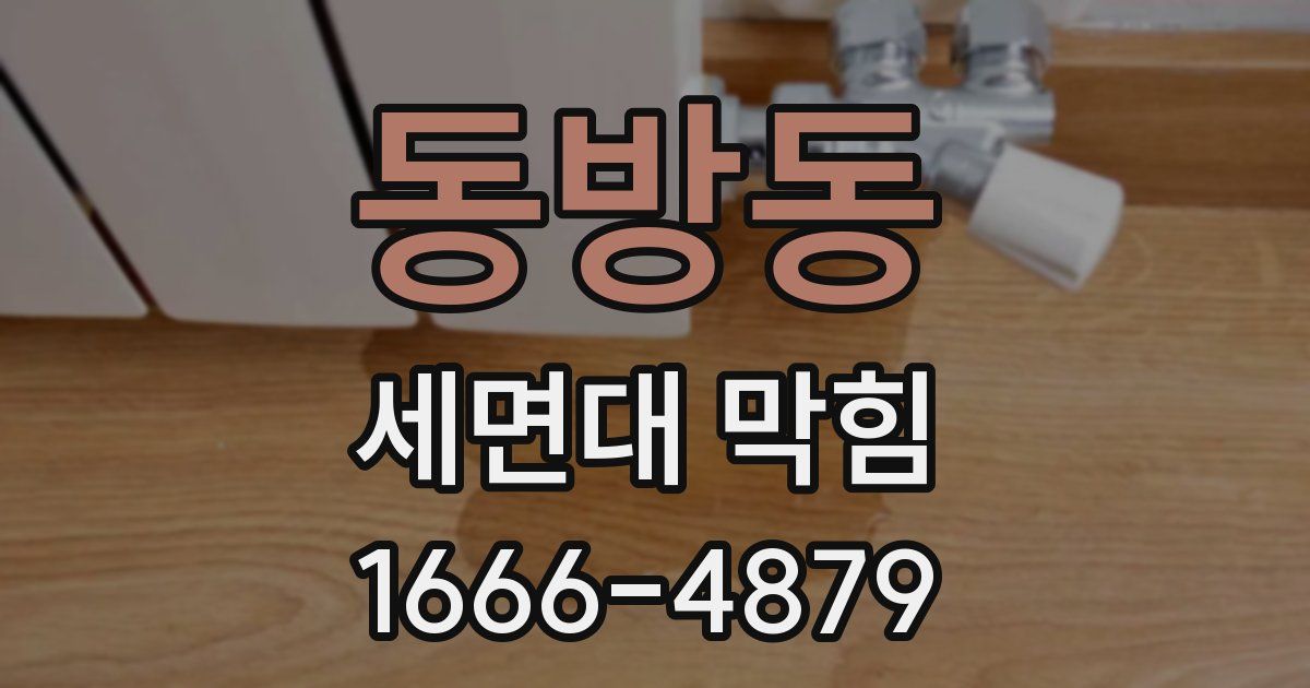 동방동 세면대 막힘
