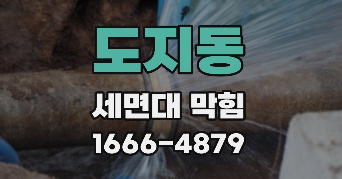 도지동 세면대 막힘