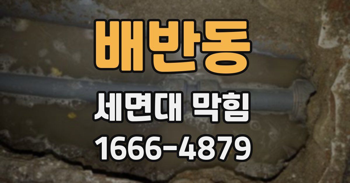 배반동 세면대 막힘