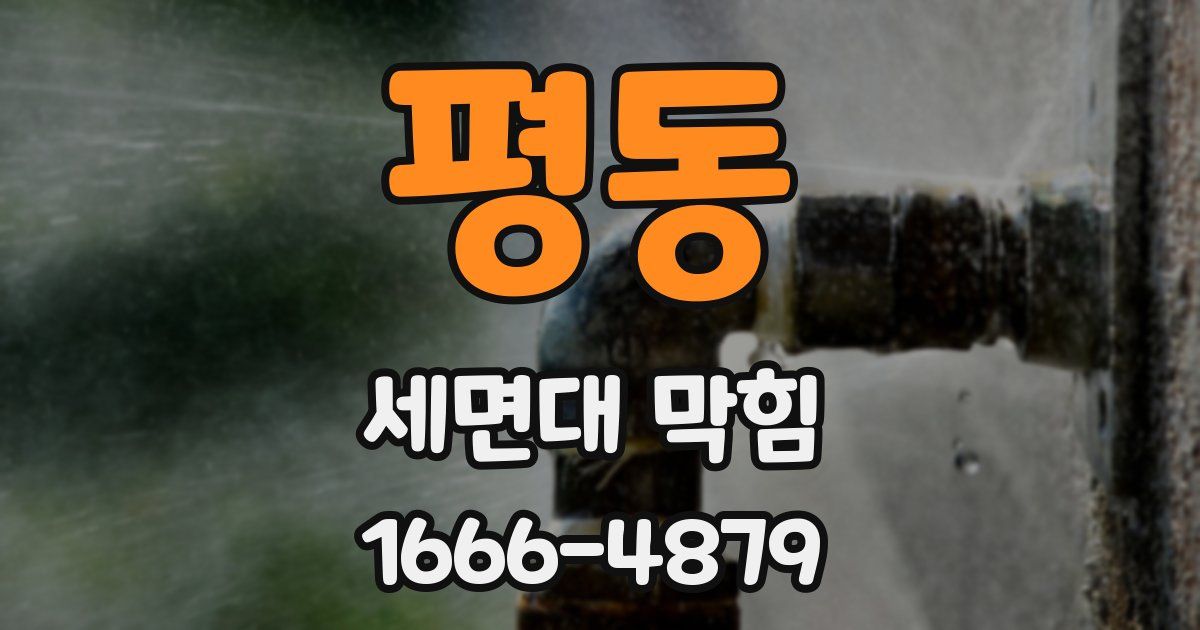 평동 세면대 막힘