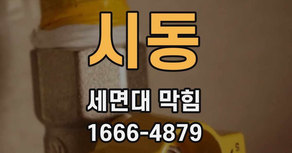 시동 세면대 막힘