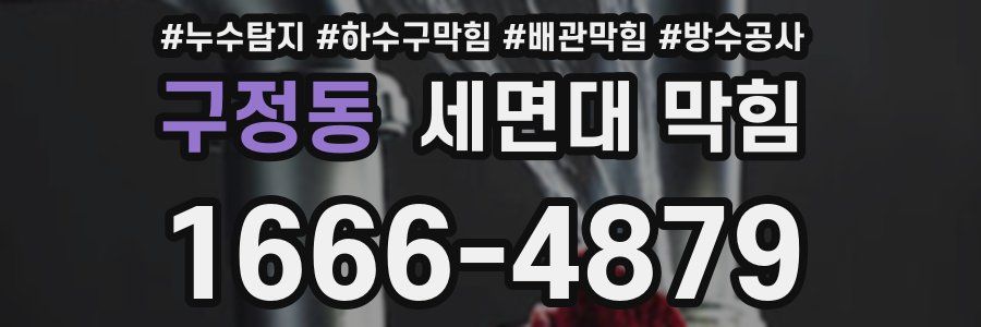 구정동 세면대 막힘
