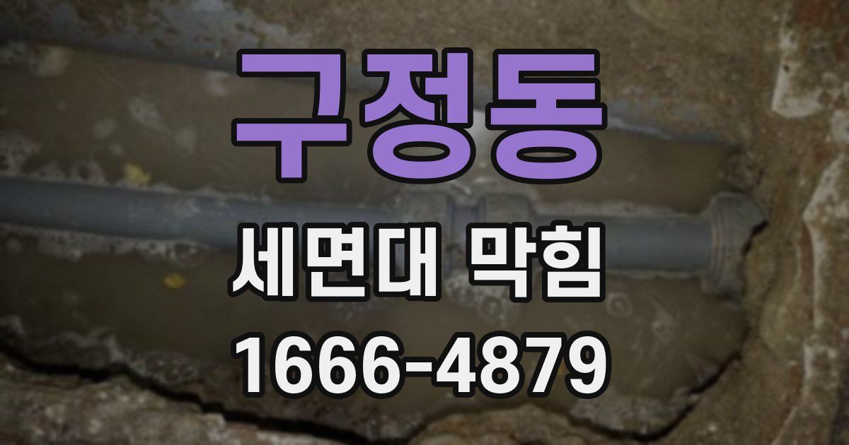구정동 세면대 막힘