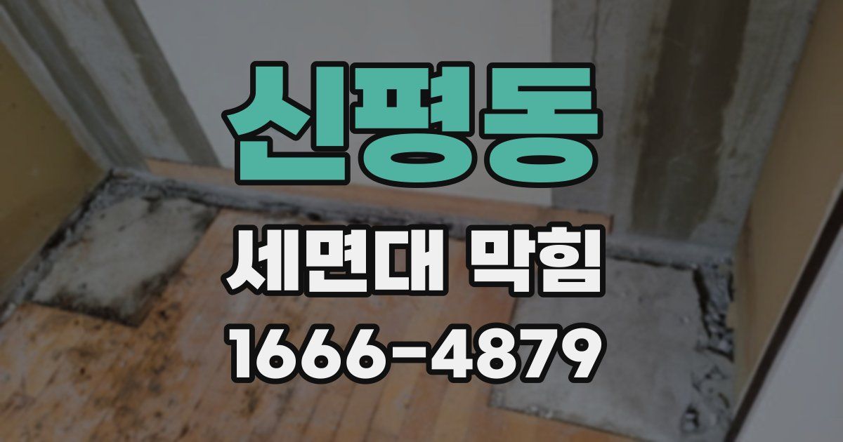 신평동 세면대 막힘