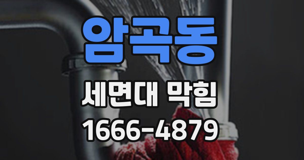 암곡동 세면대 막힘