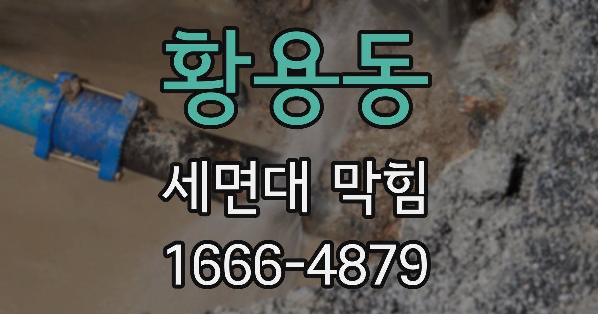 황용동 세면대 막힘