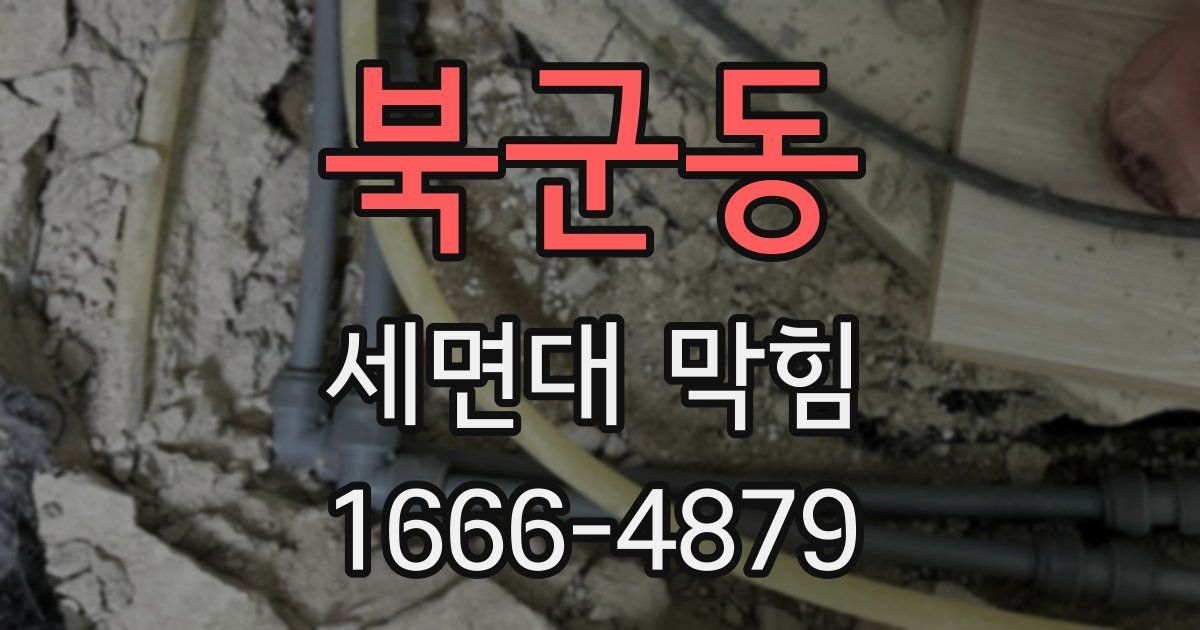 북군동 세면대 막힘