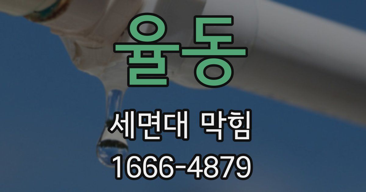 율동 세면대 막힘