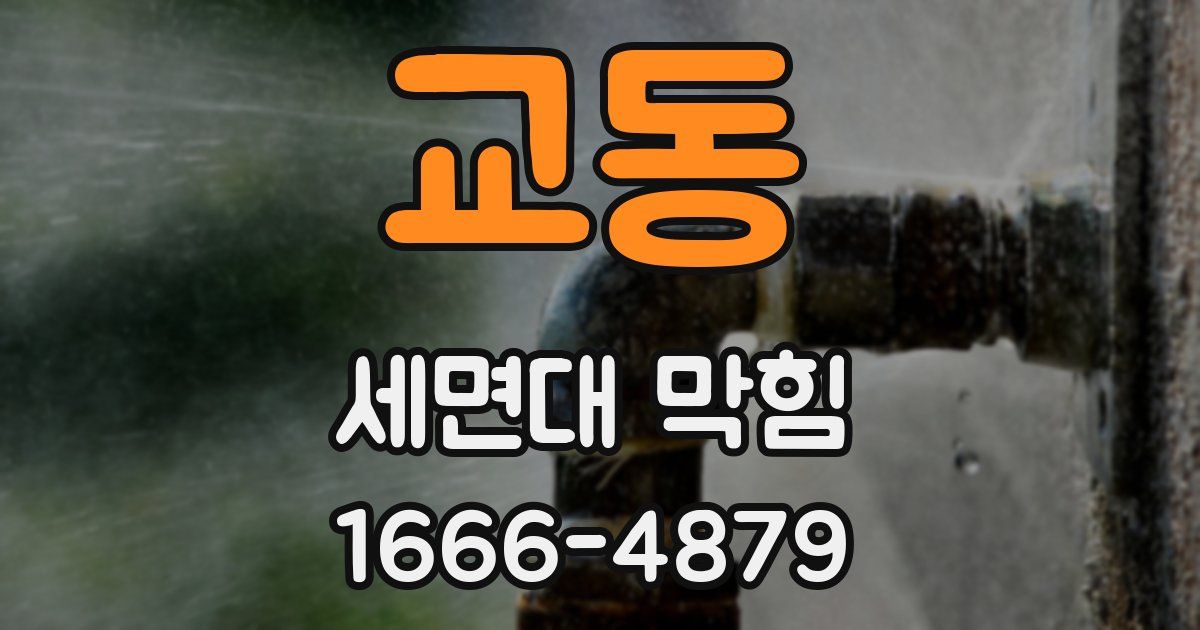 교동 세면대 막힘