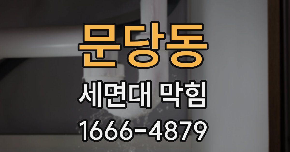 문당동 세면대 막힘