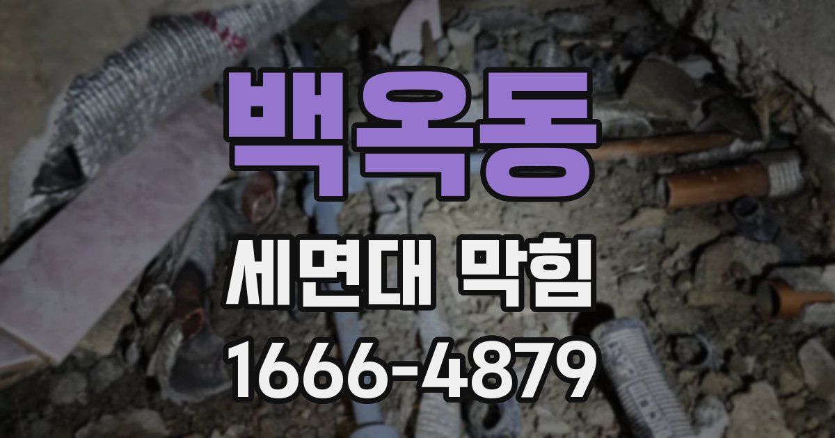 백옥동 세면대 막힘