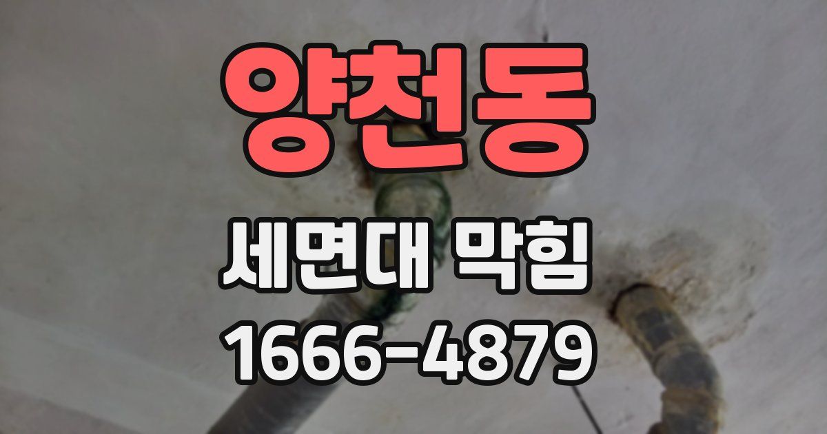 양천동 세면대 막힘